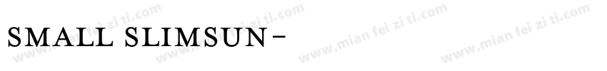 small slimsun字体转换